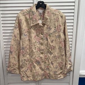 Northern Reflections Floral Print Jean Jacket